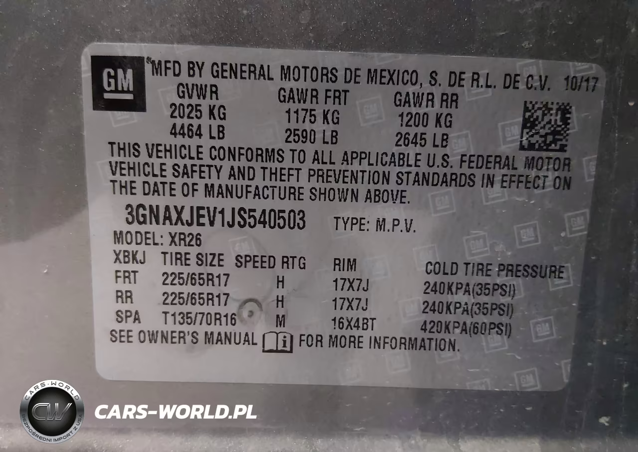 2018 Chevrolet Equinox Lt VIN:3GNAXJEV1JS540503 - 9