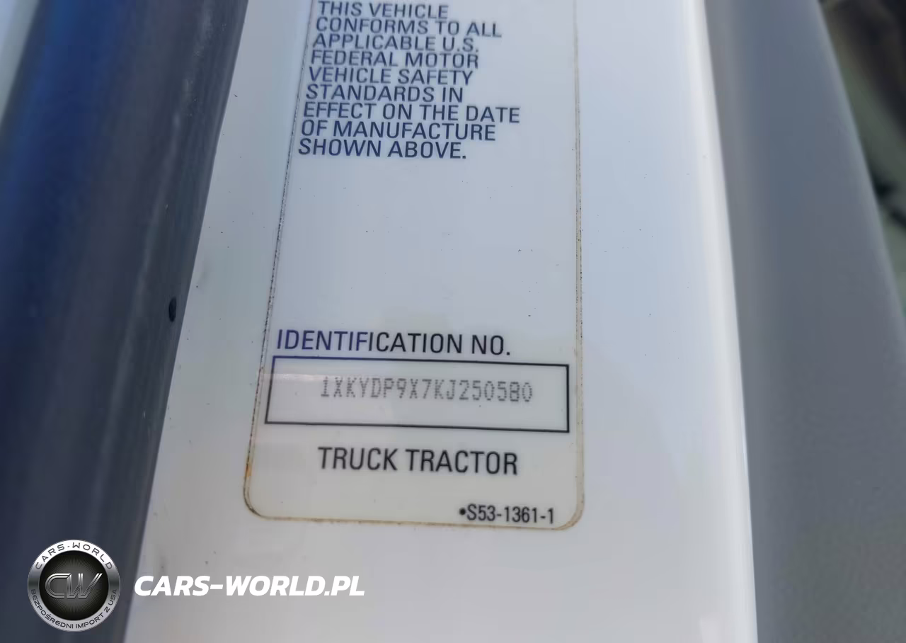 2019 Kenworth T680 VIN:1XKYDP9X7KJ250580 - 8