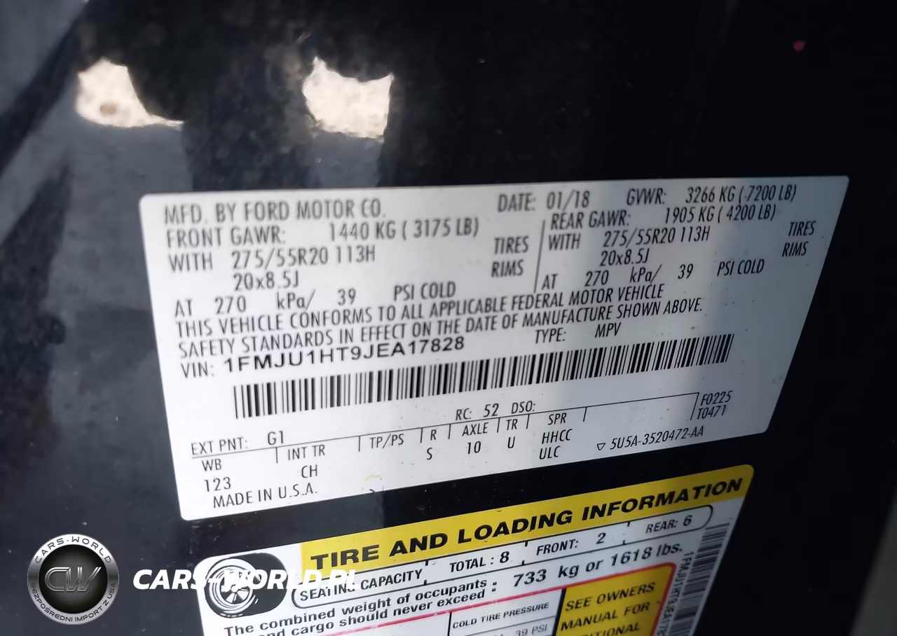 2018 Ford Expedition Xlt VIN:1FMJU1HT9JEA17828 - 9