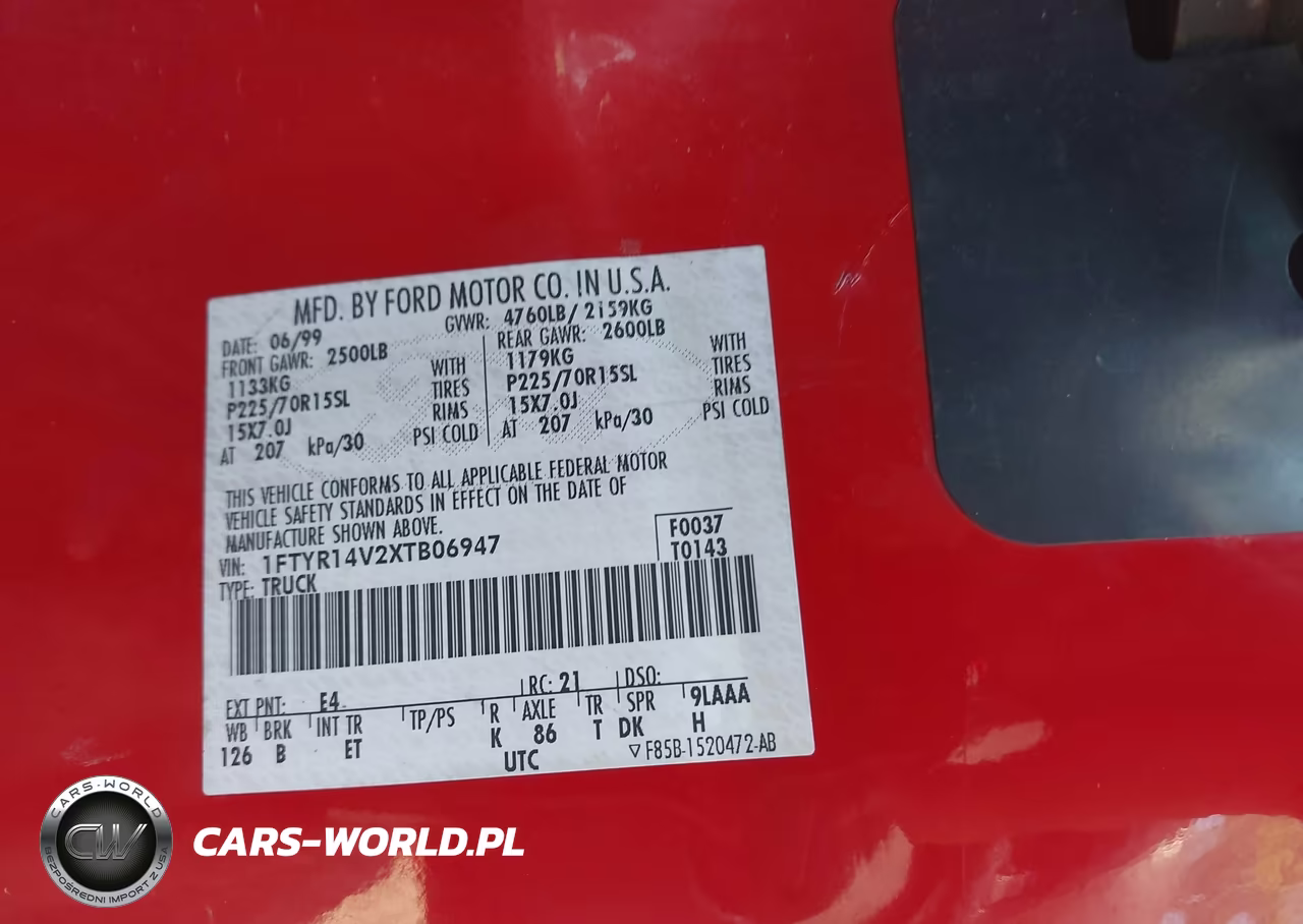 1999 Ford Ranger Xl-Xlt VIN:1FTYR14V2XTB06947 - 9