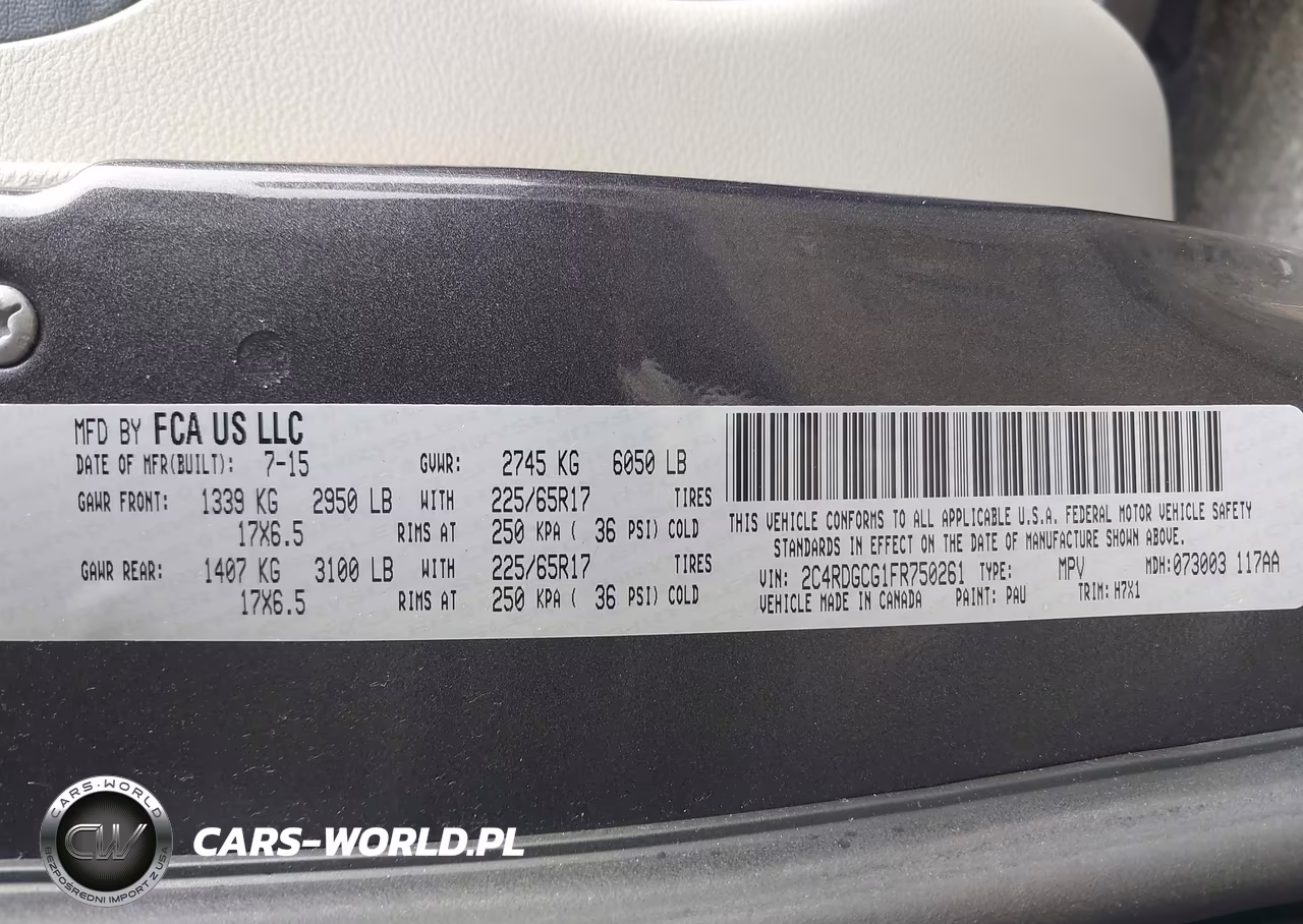 2015 Dodge Grand Caravan Sxt VIN:2C4RDGCG1FR750261 - 9