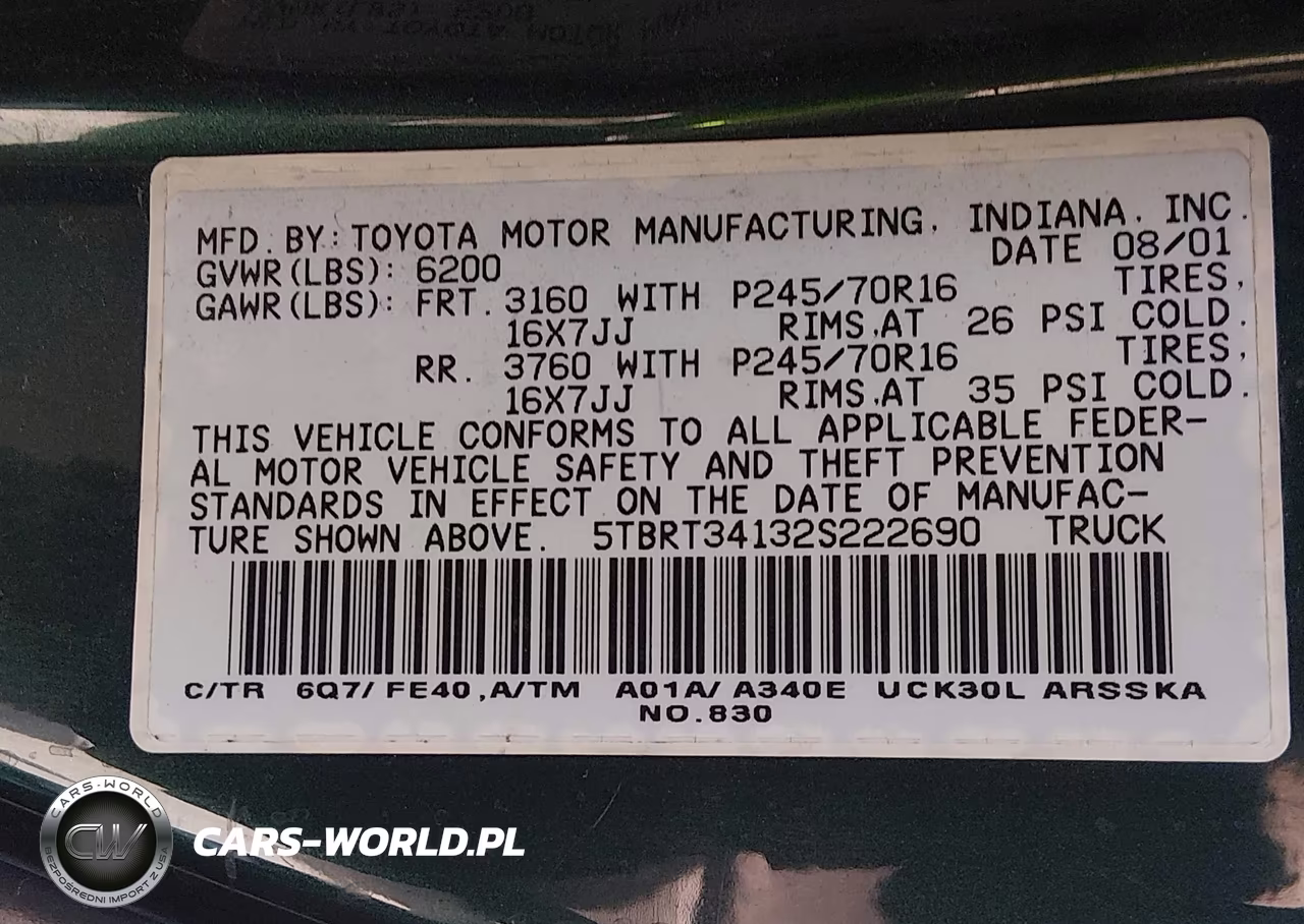 2002 Toyota Tundra Sr5 V8 VIN:5TBRT34132S222690 - 9