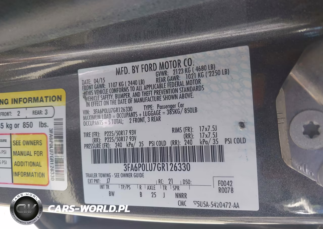 2016 Ford Fusion Hybrid Se VIN:3FA6P0LU7GR126330 - 9