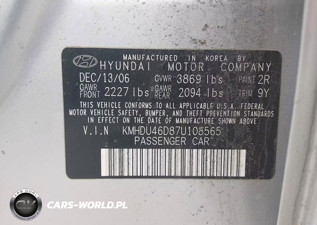 2007 Hyundai Elantra Gls-Limited-Se VIN:KMHDU46D87U108565 - 9