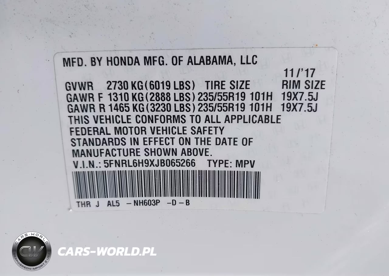 2018 Honda Odyssey Elite VIN:5FNRL6H9XJB065266 - 9