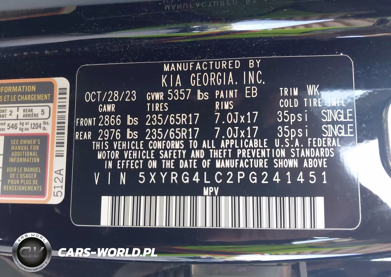 2023 Kia Sorento Lx VIN:5XYRG4LC2PG241451 - 9