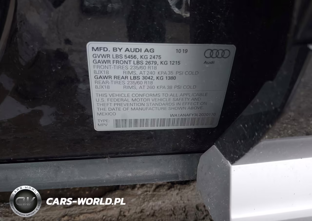 2020 Audi Q5 Premium 45 Tfsi Quattro S Tronic-Titanium Premium 45 Tfsi Quattro S Tronic VIN:WA1ANAFY3L2030170 - 9
