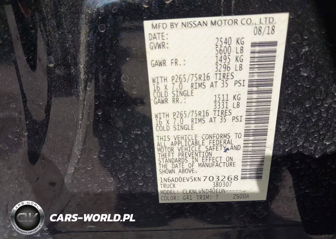 2019 Nissan Frontier Pro-4X VIN:1N6AD0EV5KN703268 - 9