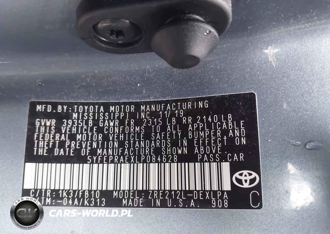 2020 Toyota Corolla Le VIN:5YFEPRAEXLP084628 - 9