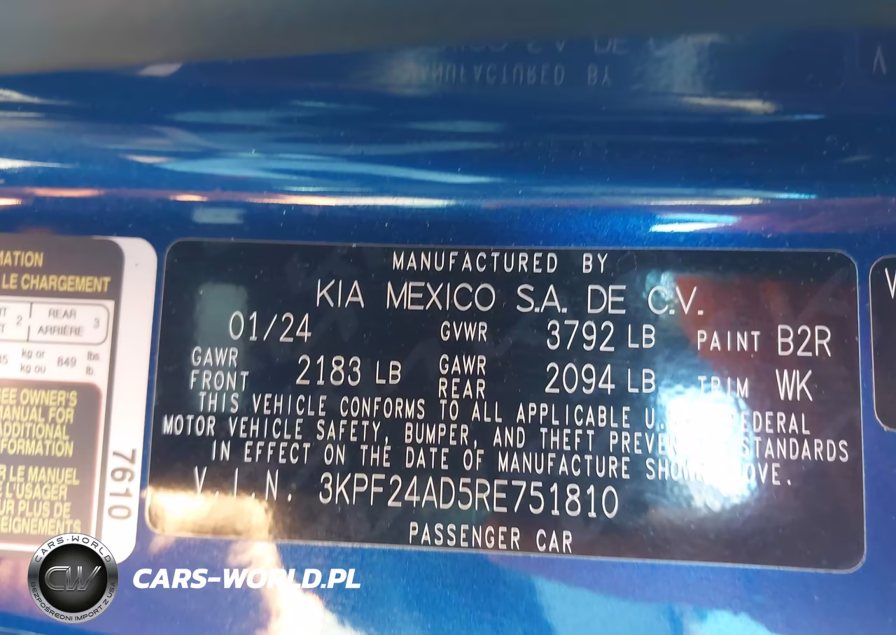 2024 Kia Forte Lxs VIN:3KPF24AD5RE751810 - 9