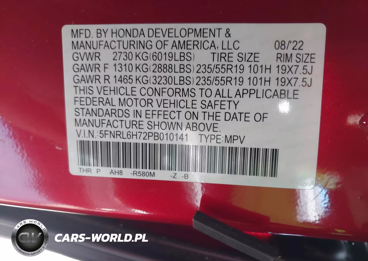 2023 Honda Odyssey Sport VIN:5FNRL6H72PB010141 - 9