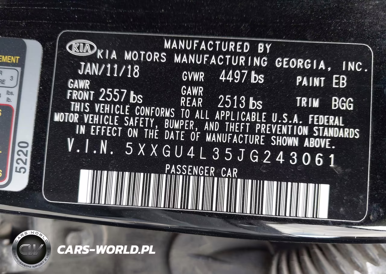 2018 Kia Optima Ex VIN:5XXGU4L35JG243061 - 9