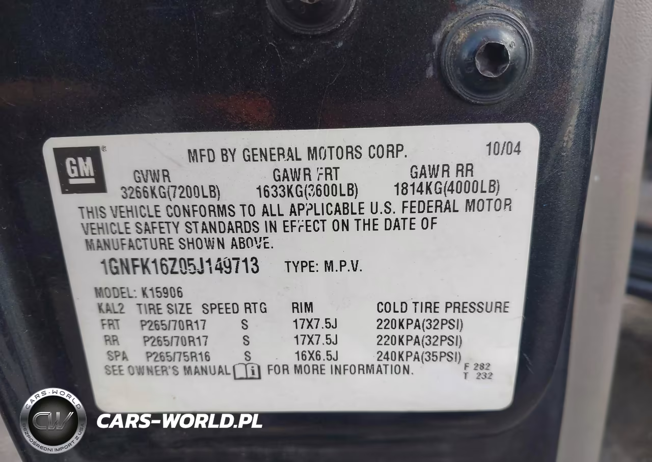 2005 Chevrolet Suburban 1500 Lt VIN:1GNFK16Z05J149713 - 9