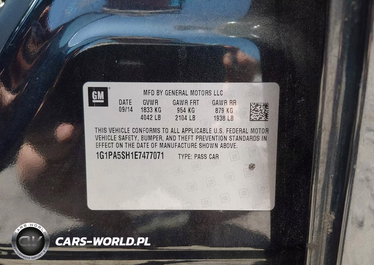 2014 Chevrolet Cruze Ls Auto VIN:1G1PA5SH1E7477071 - 9