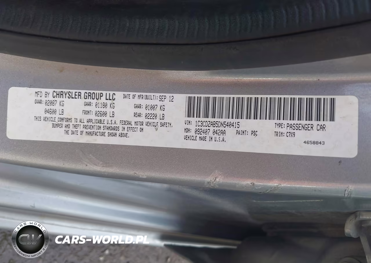 2013 Dodge Avenger Se VIN:1C3CDZAB5DN540415 - 9
