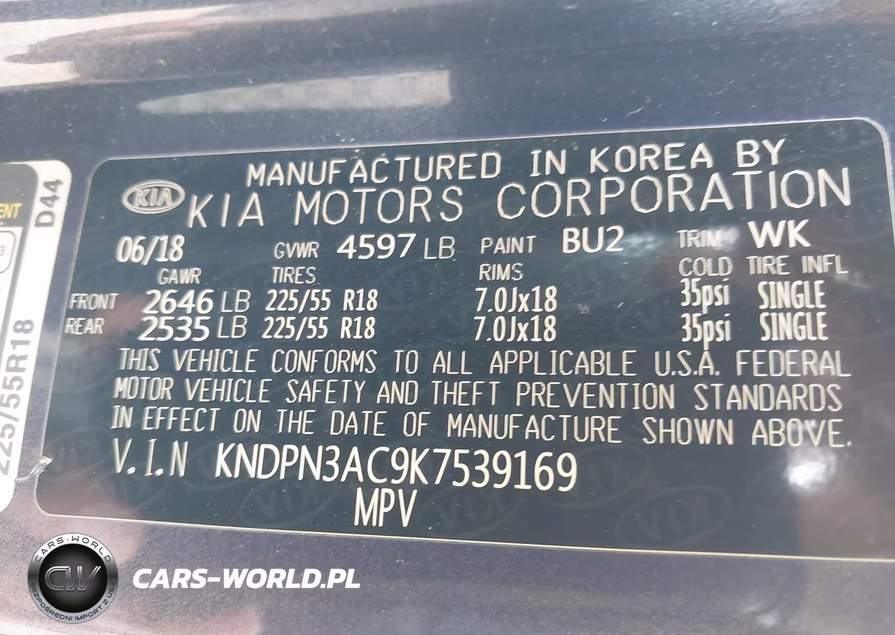 2019 Kia Sportage Ex VIN:KNDPN3AC9K7539169 - 9