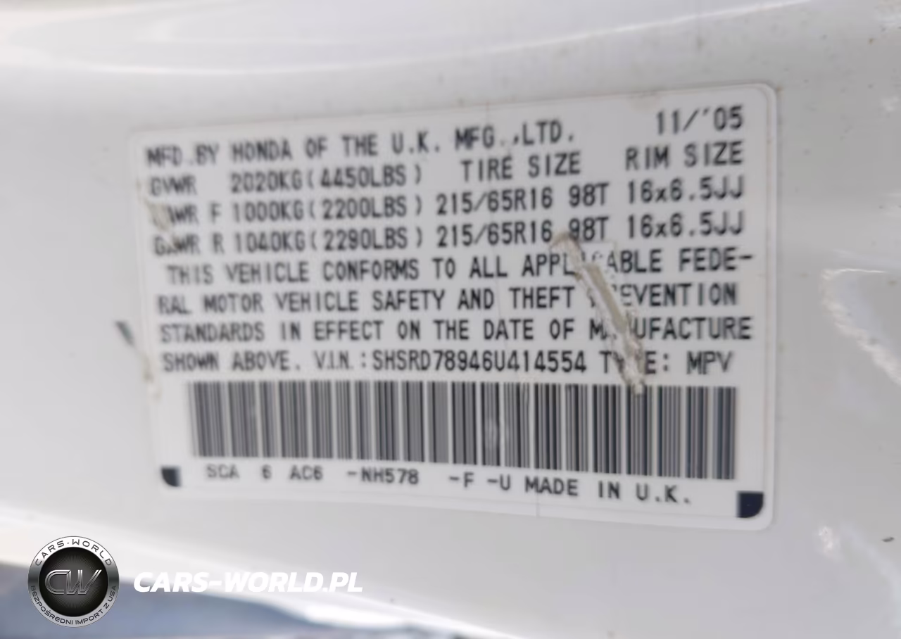 2006 Honda Cr-V Se VIN:SHSRD78946U414554 - 9