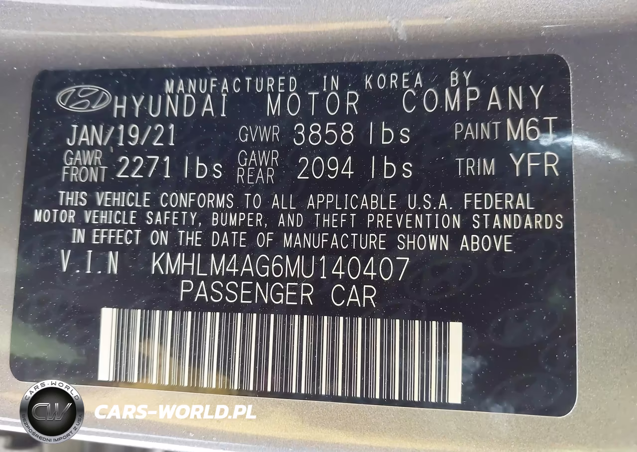 2021 Hyundai Elantra Sel VIN:KMHLM4AG6MU140407 - 9