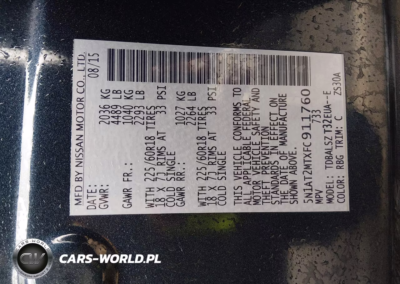 2015 Nissan Rogue Sl VIN:5N1AT2MTXFC911760 - 9