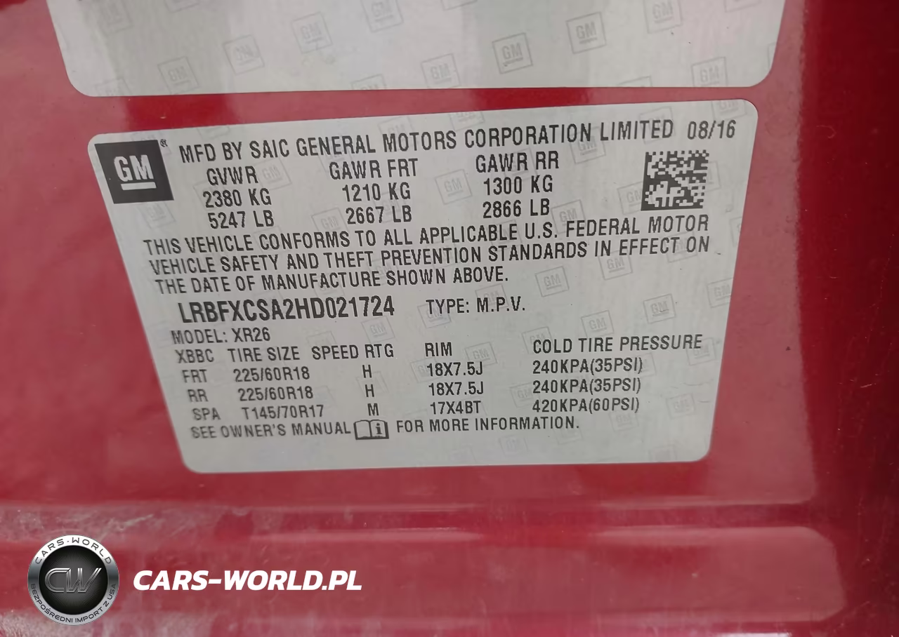 2017 Buick Envision Preferred VIN:LRBFXCSA2HD021724 - 9