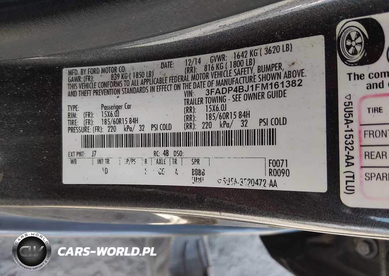 2015 Ford Fiesta Se VIN:3FADP4BJ1FM161382 - 9