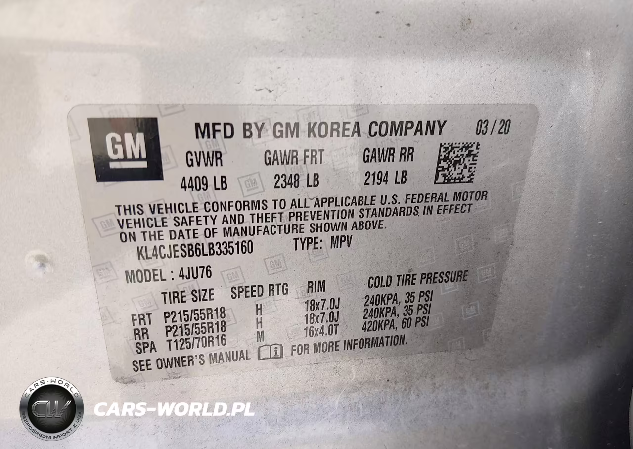 2020 Buick Encore Awd Preferred VIN:KL4CJESB6LB335160 - 9