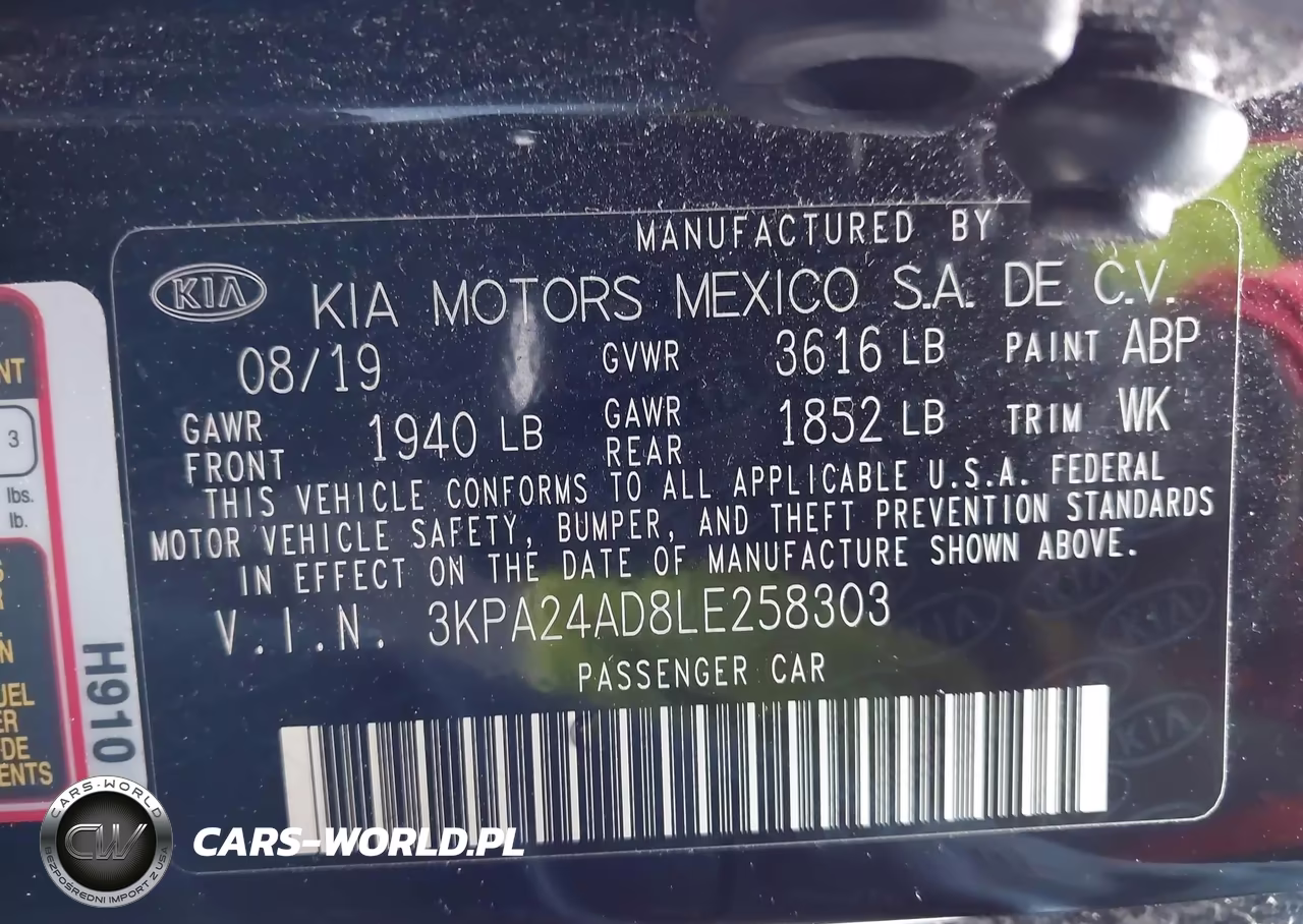 2020 Kia Rio S VIN:3KPA24AD8LE258303 - 9