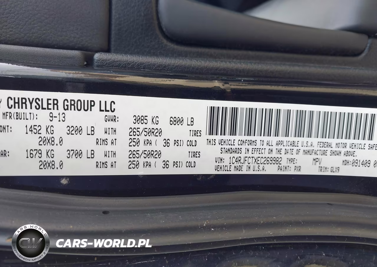 2014 Jeep Grand Cherokee Overland VIN:1C4RJFCTXEC269982 - 9