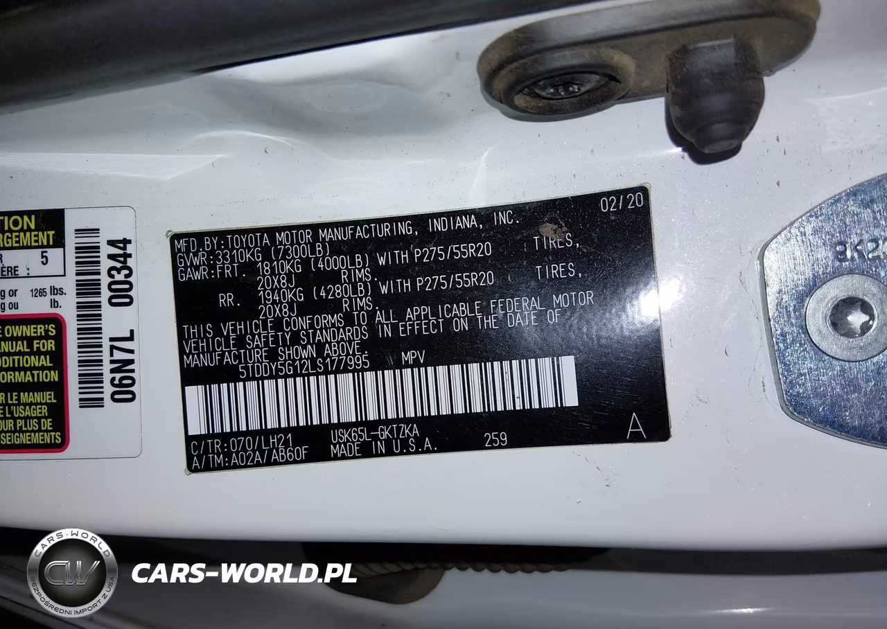 2020 Toyota Sequoia Platinum VIN:5TDDY5G12LS177995 - 9