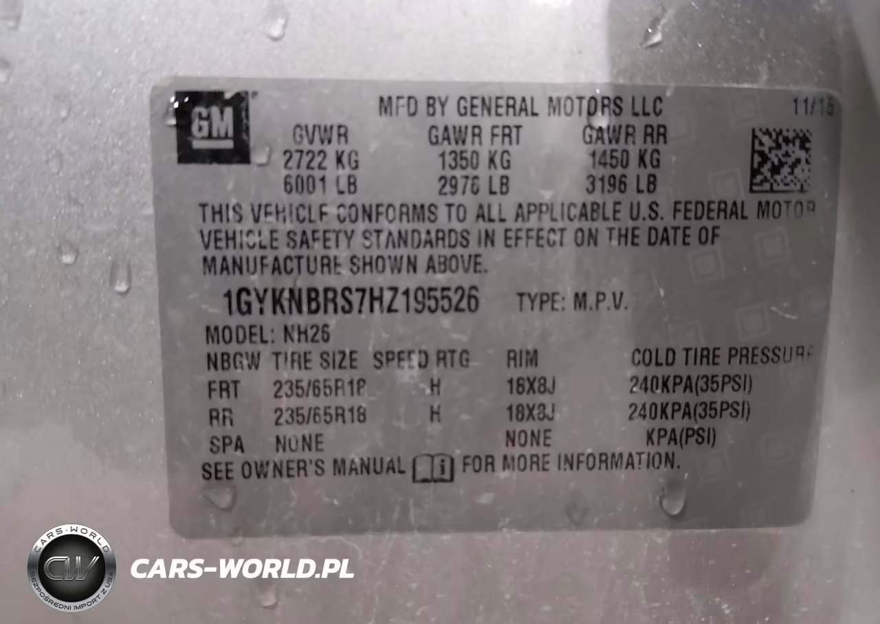 2017 Cadillac Xt5 Luxury VIN:1GYKNBRS7HZ195526 - 9