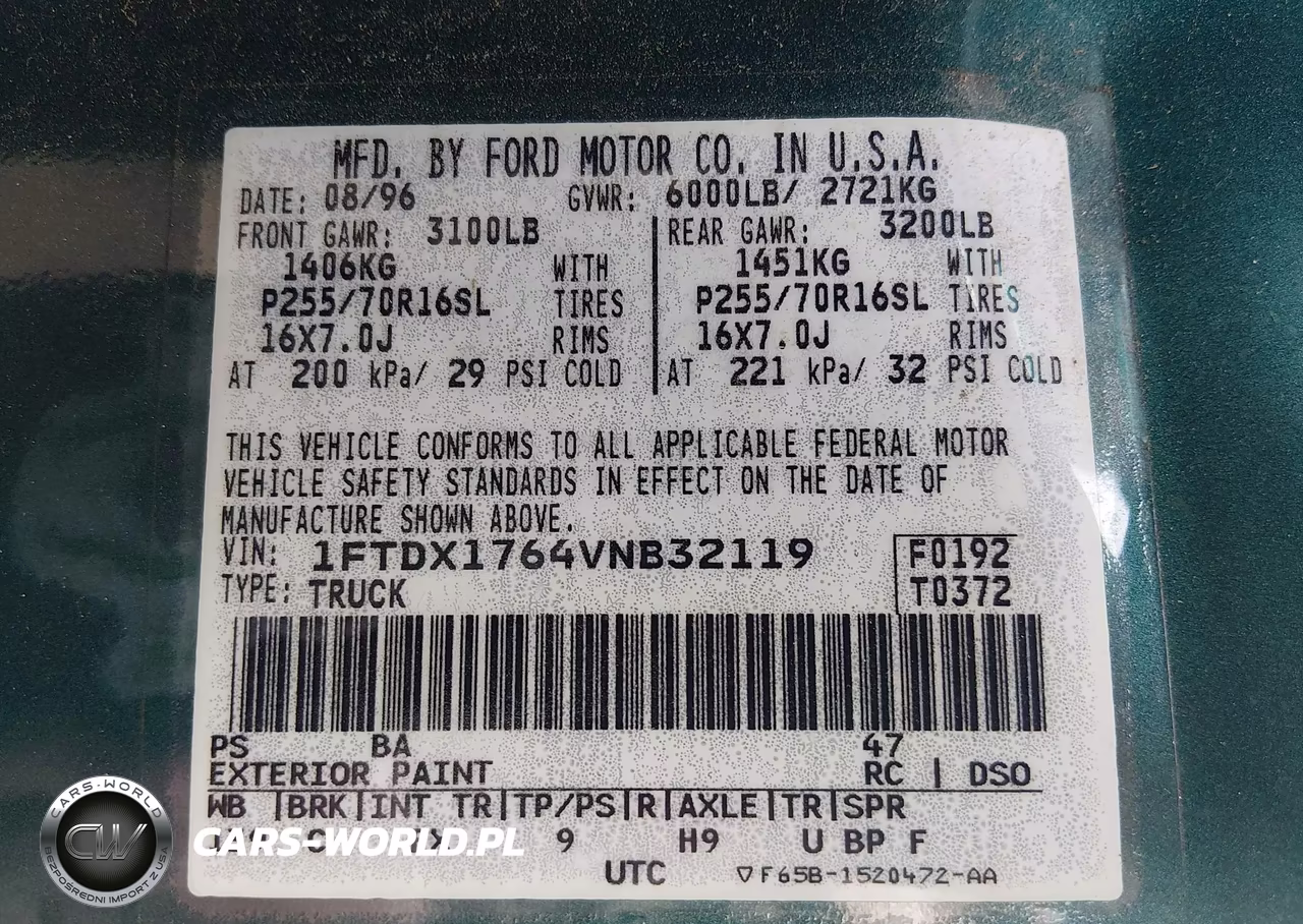 1997 Ford F-150 Lariat-Standard-Xl-Xlt VIN:1FTDX1764VNB32119 - 9
