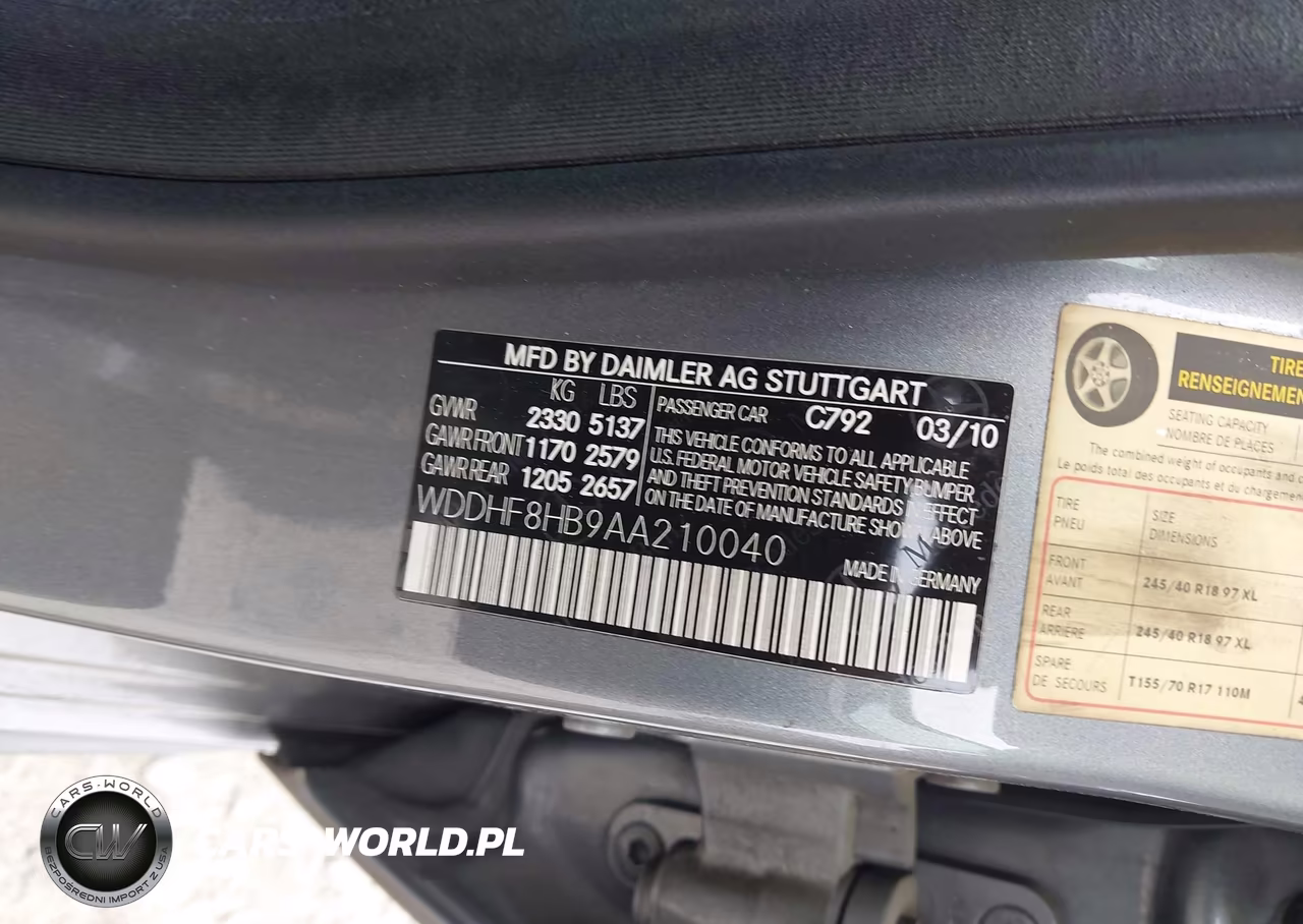 2010 Mercedes-Benz E 350 4Matic VIN:WDDHF8HB9AA210040 - 9