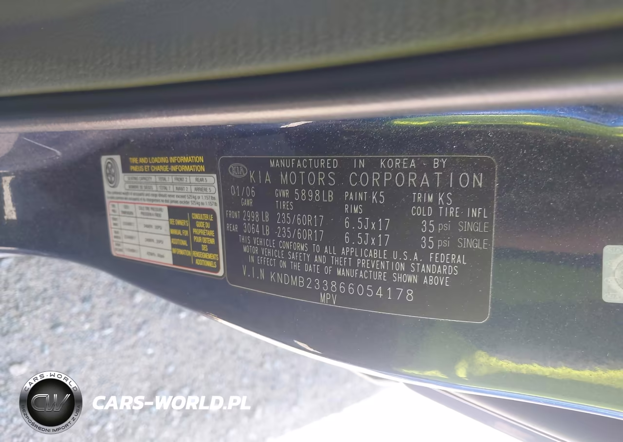 2006 Kia Sedona Ex-Lx VIN:KNDMB233866054178 - 9