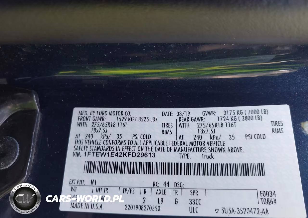 2019 Ford F-150 Xlt VIN:1FTEW1E42KFD29613 - 9