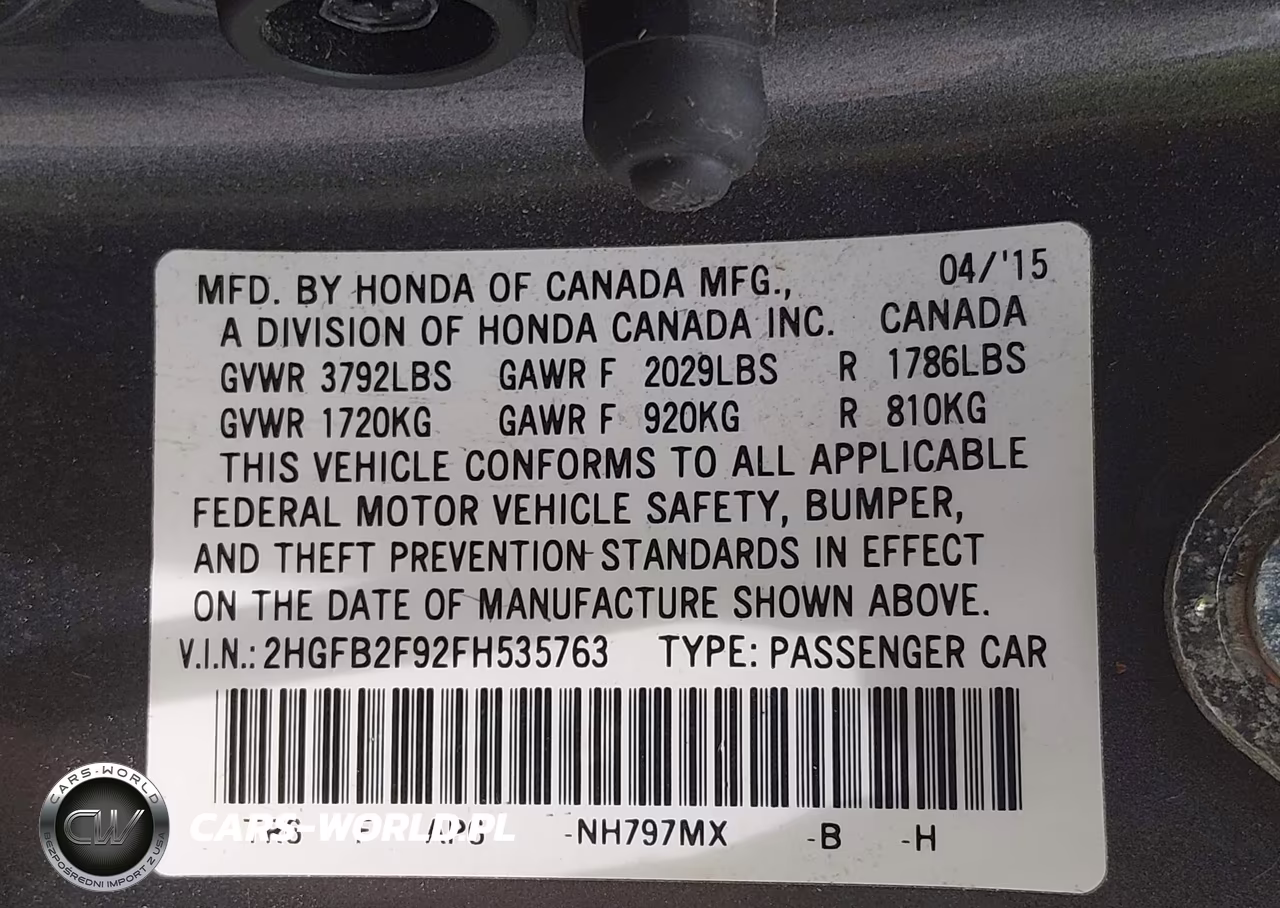 2015 Honda Civic Ex-L VIN:2HGFB2F92FH535763 - 9