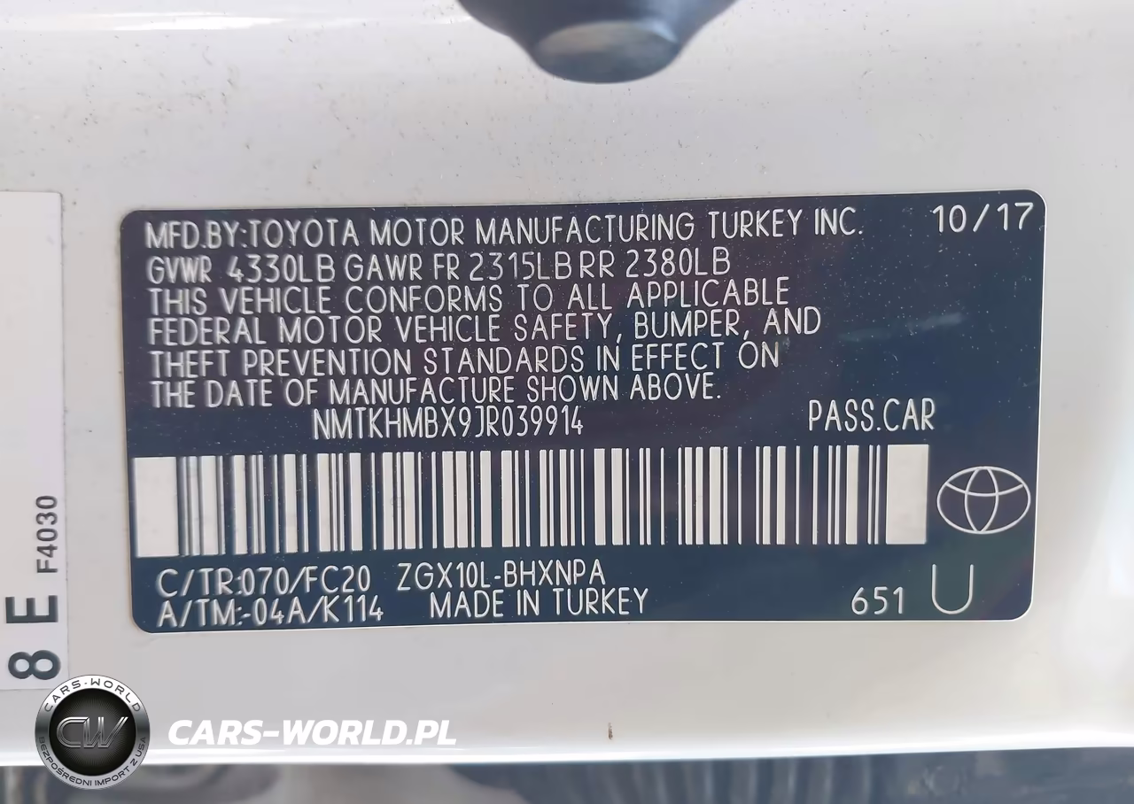 2018 Toyota C-Hr Xle VIN:NMTKHMBX9JR039914 - 9
