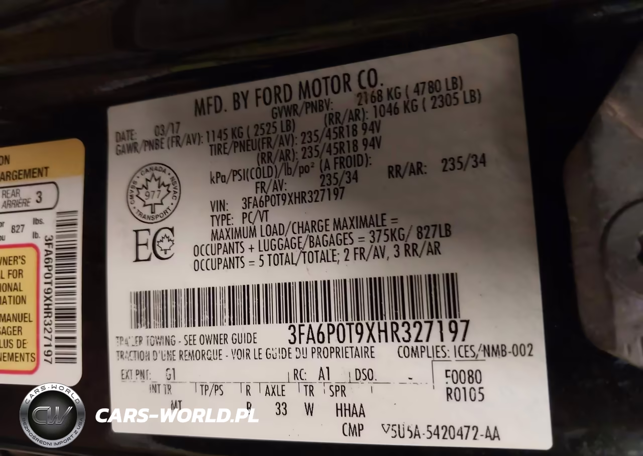2017 Ford Fusion Se VIN:3FA6P0T9XHR327197 - 9