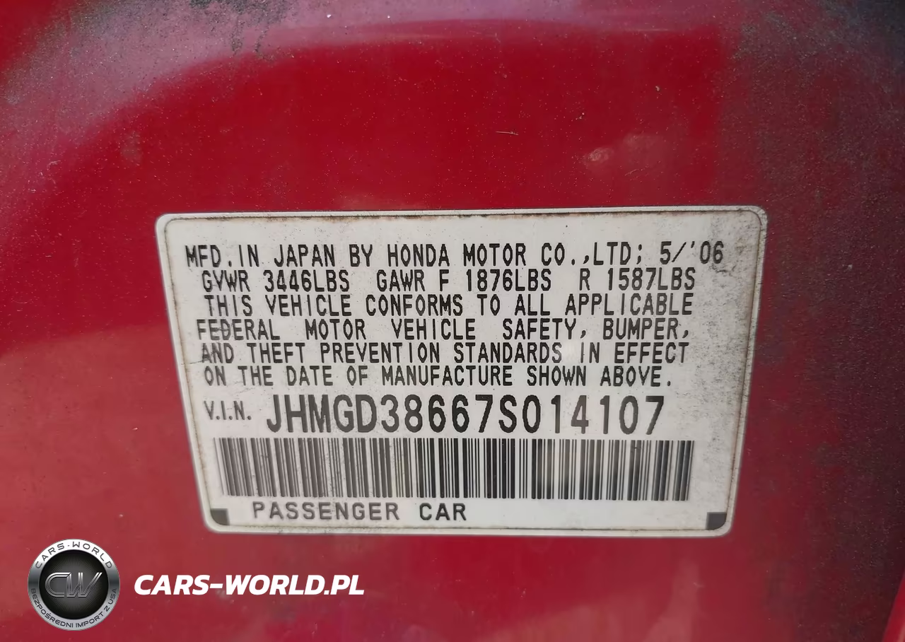 2007 Honda Fit Sport VIN:JHMGD38667S014107 - 9