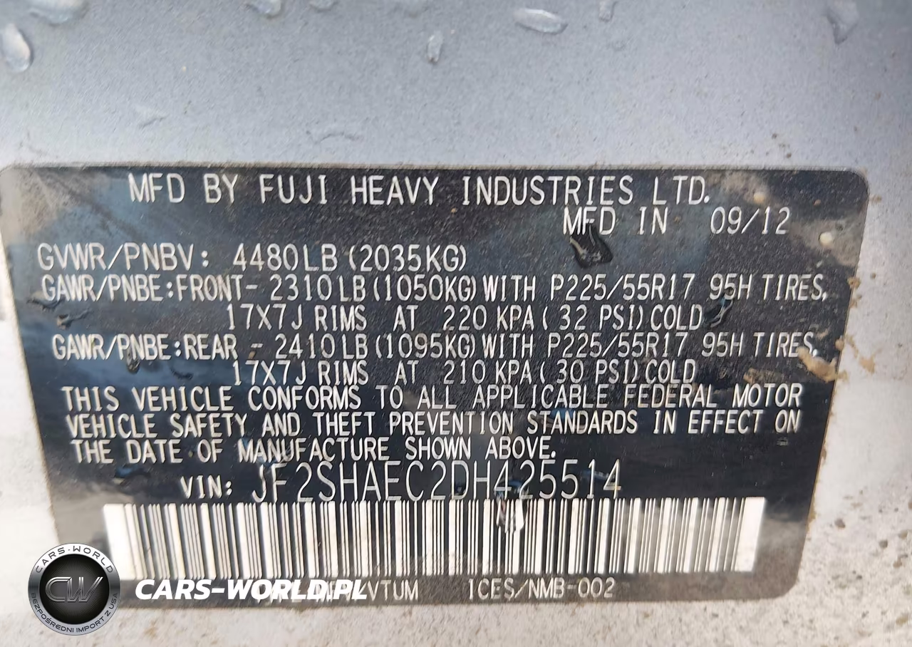 2013 Subaru Forester 2.5X Limited VIN:JF2SHAEC2DH425514 - 9