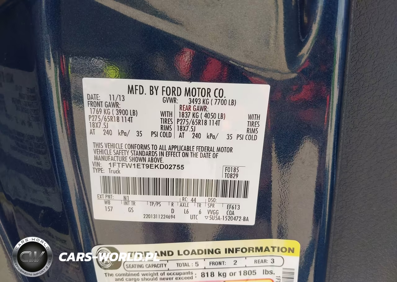 2014 Ford F-150 Xlt VIN:1FTFW1ET9EKD02755 - 9