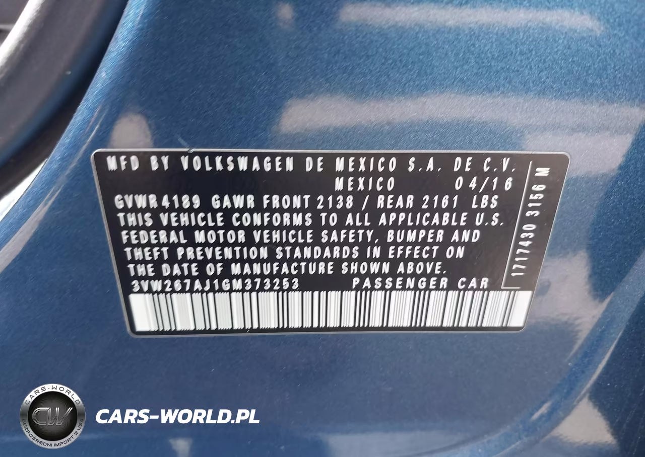 2016 Volkswagen Jetta 1.4T S VIN:3VW267AJ1GM373253 - 9
