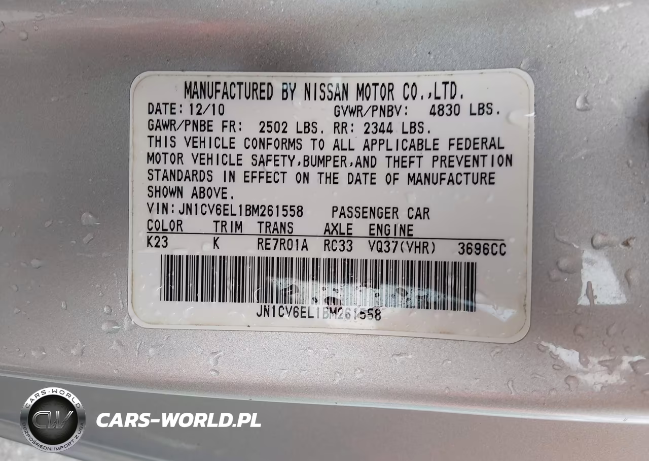 2011 Infiniti G37X VIN:JN1CV6EL1BM261558 - 9