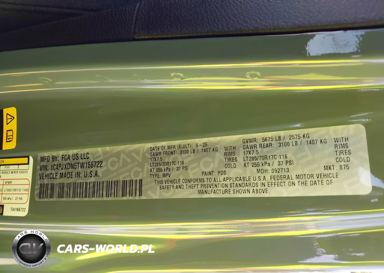 2026 Jeep Wrangler Willys 4X4 VIN:1C4PJXDN5TW166722 - 9