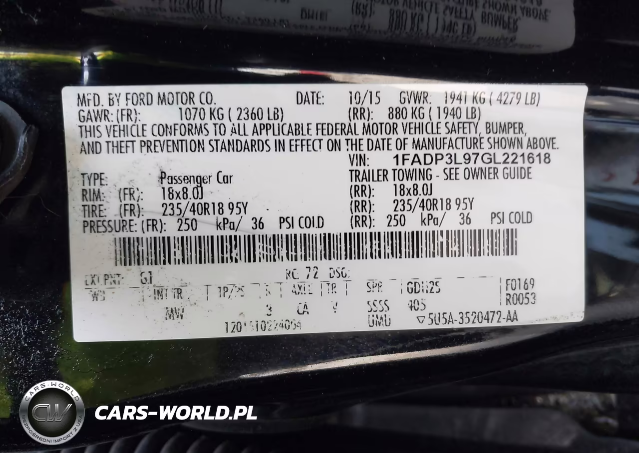 2016 Ford Focus St VIN:1FADP3L97GL221618 - 9