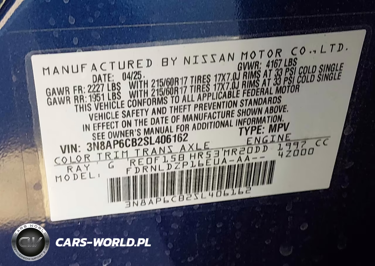 2025 Nissan Kicks Sv Intelligent Awd VIN:3N8AP6CB2SL406162 - 9