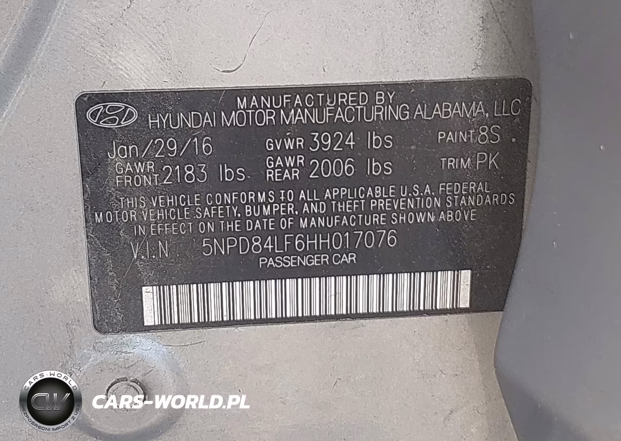 2017 Hyundai Elantra Se VIN:5NPD84LF6HH017076 - 9