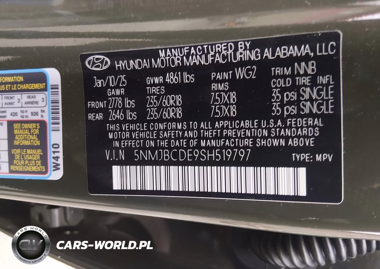 2025 Hyundai Tucson Sel VIN:5NMJBCDE9SH519797 - 9
