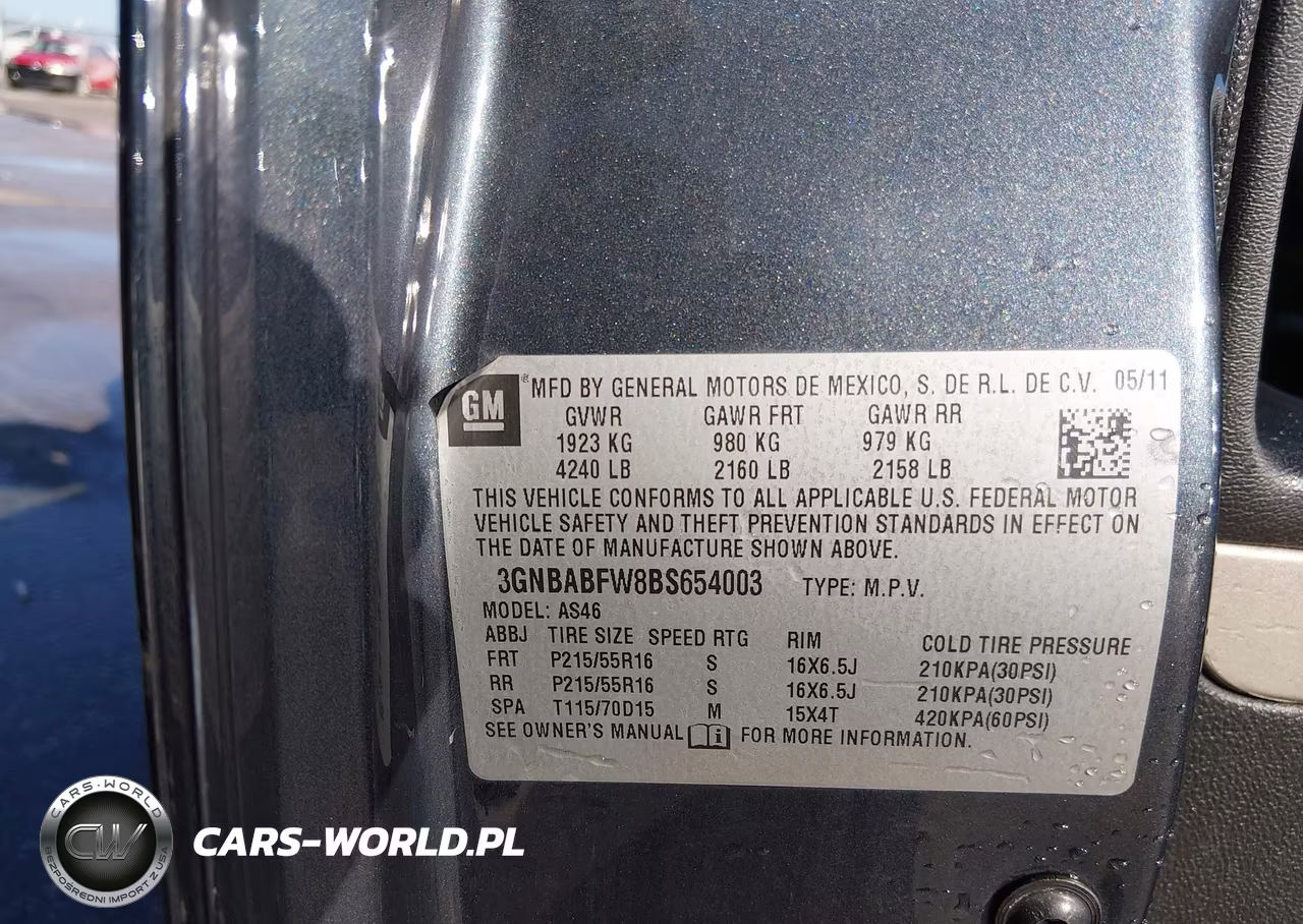 2011 Chevrolet Hhr Lt VIN:3GNBABFW8BS654003 - 9