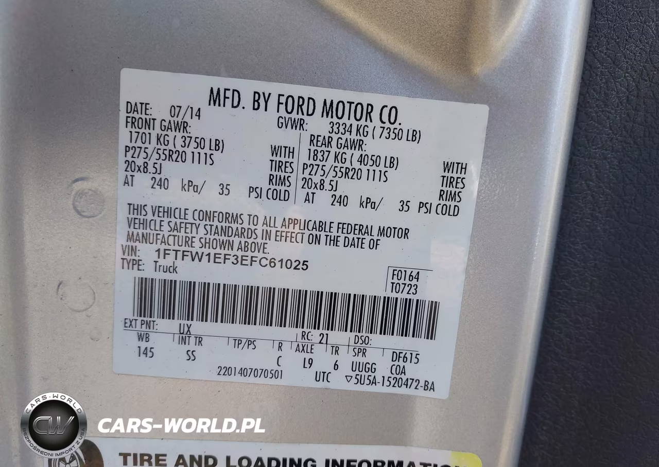2014 Ford F-150 Stx VIN:1FTFW1EF3EFC61025 - 9