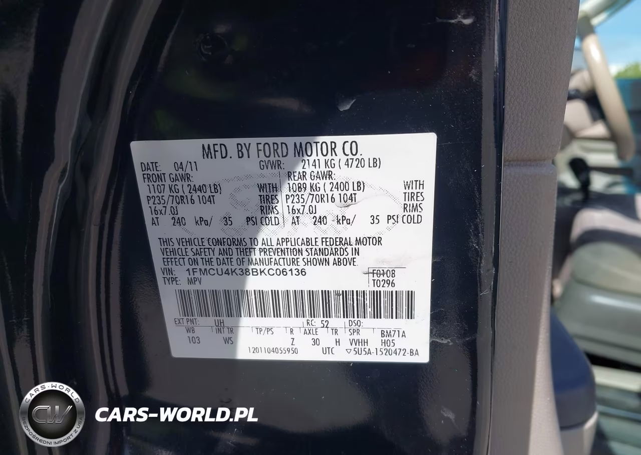 2011 Ford Escape Hybrid VIN:1FMCU4K38BKC06136 - 9